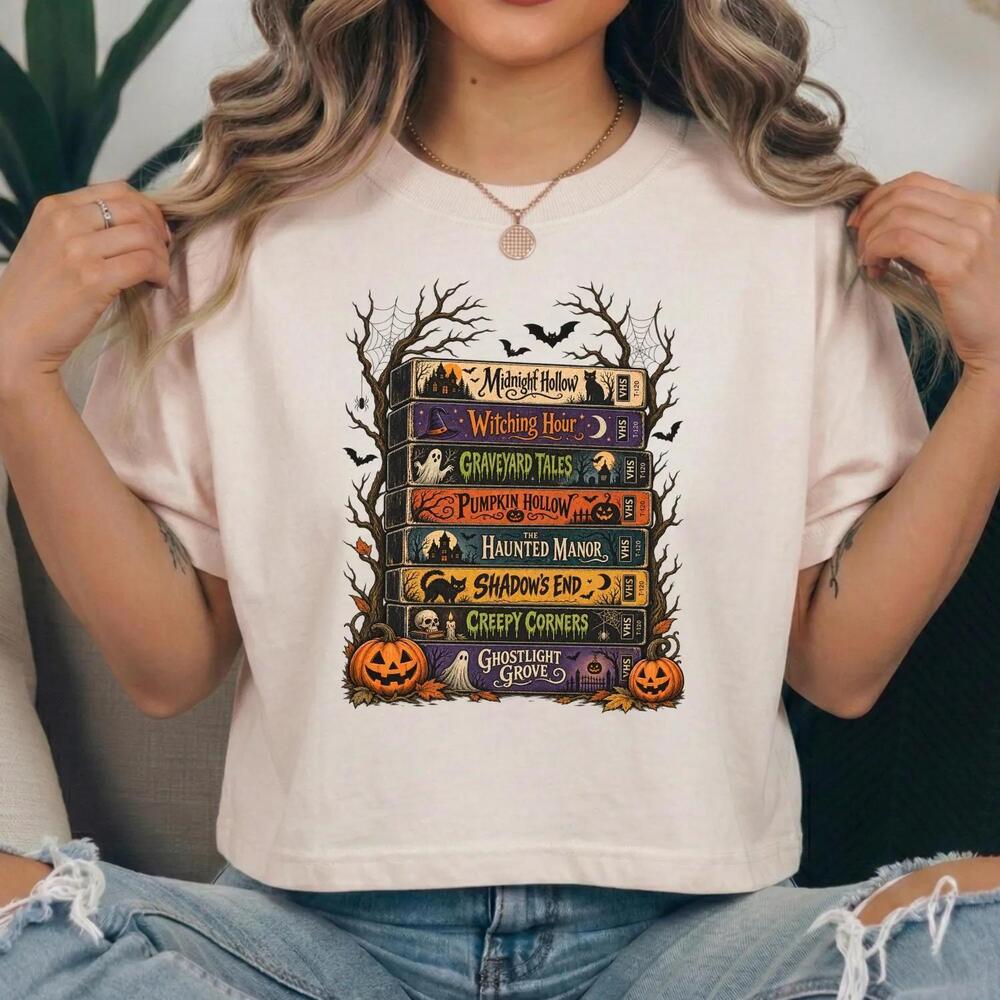 Halloween VHS Retro Spooky Season Horror Movie T Shirt